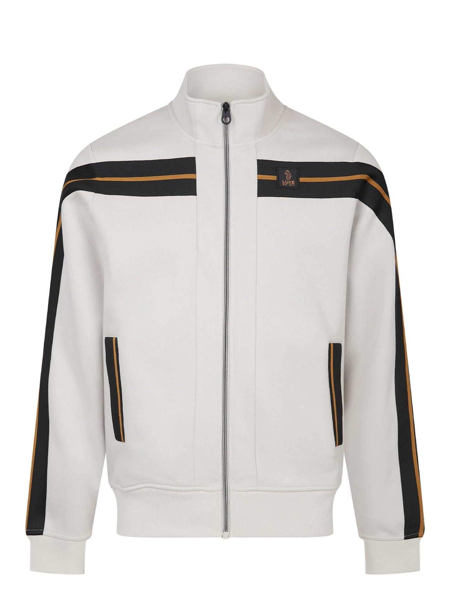 Luke 1977 Duke 1000 Zip Through Sweatshirt Ice Grey