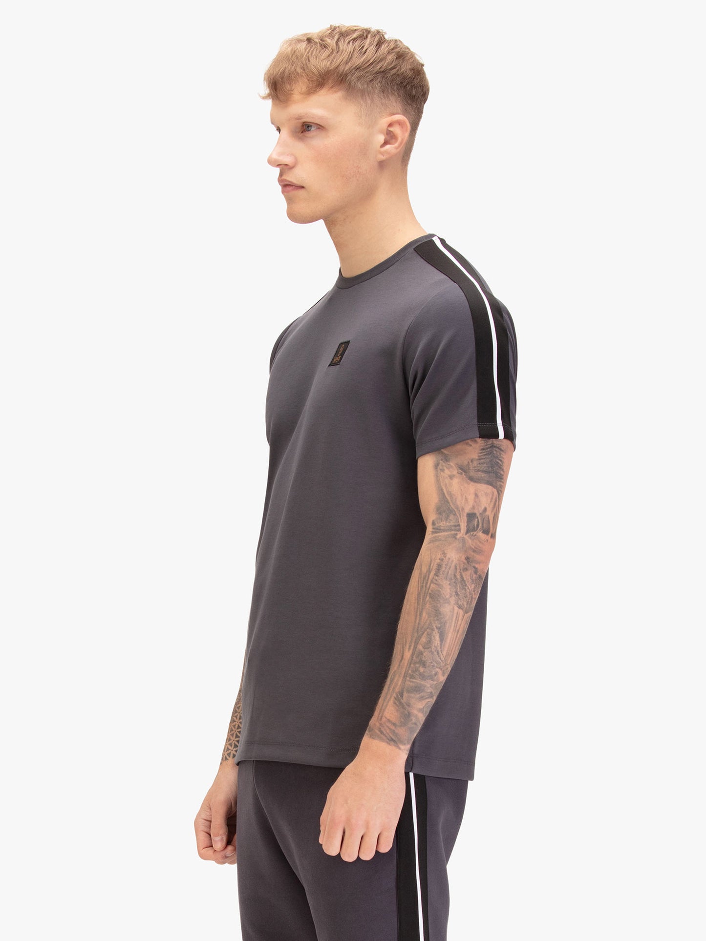Luke 1977 Imperial 1000 Trim Tape T-Shirt Charcoal