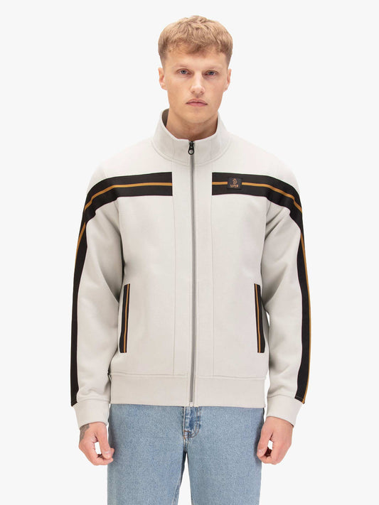 Luke 1977 Duke 1000 Zip Through Sweatshirt Ice Grey
