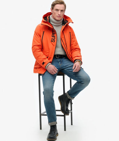 Superdry Hood Ultimate Embroidered Windbreaker Flame Orange