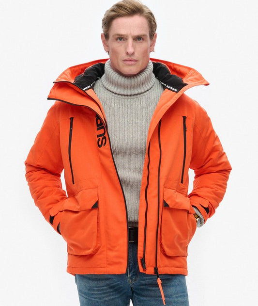 Superdry Hood Ultimate Embroidered Windbreaker Flame Orange