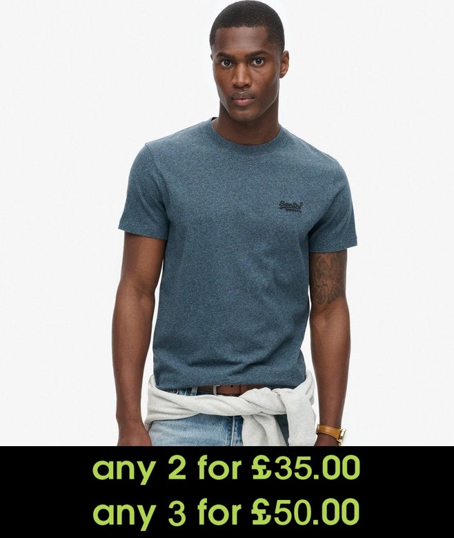 Superdry Essential Logo Embroidered T-Shirt Scorched Teal Grit*