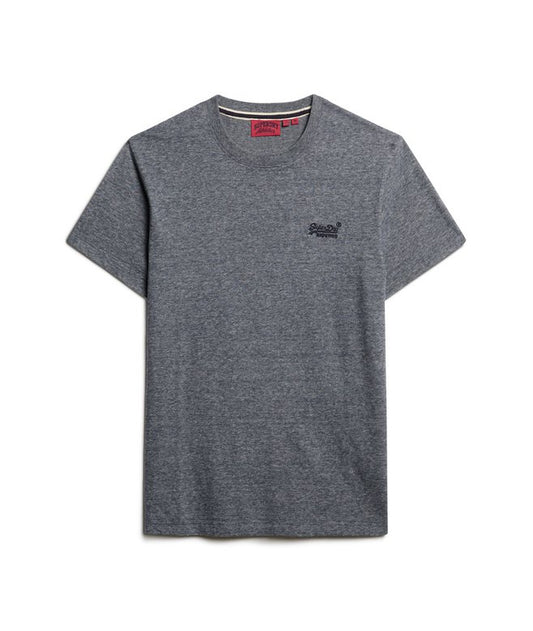 Superdry Essential Logo Embroidered T-Shirt Eclipse Navy/Grey Marl Feeder
