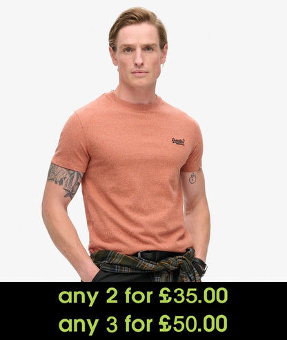 Superdry Essential Logo Embroidered T-Shirt Fired Orange Grit*