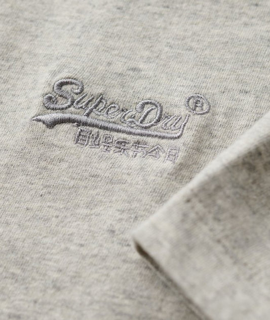 Superdry Essential Logo Embroidered T-Shirt Grey Fleck Marl*