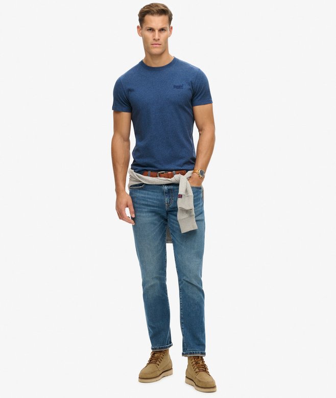 Superdry Essential Logo Embroidered T-Shirt Bright Blue Marl*