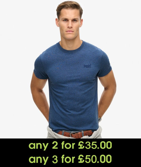 Superdry Essential Logo Embroidered T-Shirt Bright Blue Marl*