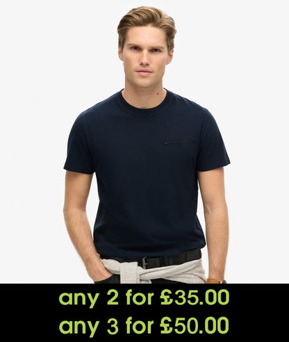 Superdry Essential Logo Embroidered T-Shirt Eclipse Navy*