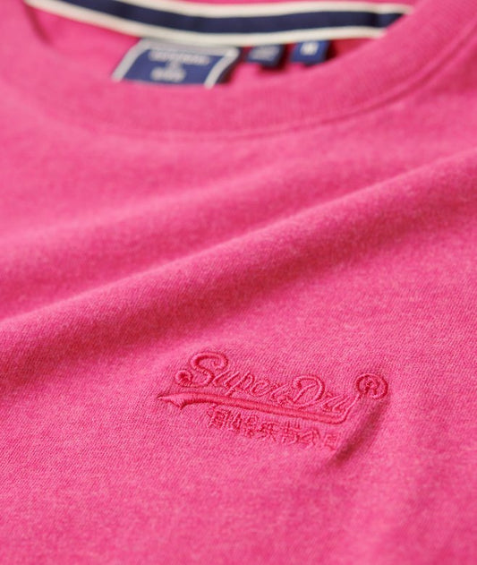 Superdry Essential Logo Embroidered T-Shirt Magenta Marl*