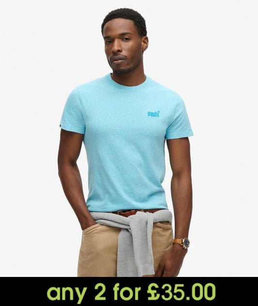 Superdry Essential Logo Embroidered T-Shirt Turquoise