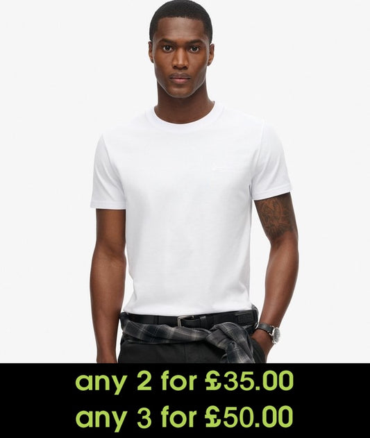 Superdry Essential Logo Embroidered T-Shirt Optic/Optic*