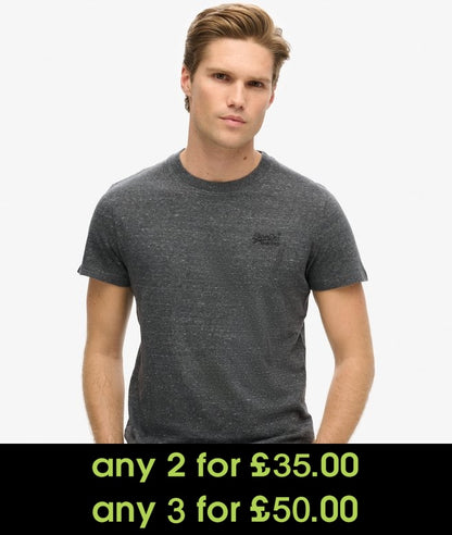 Superdry Essential Logo Embroidered T-Shirt Charcoal Heather*