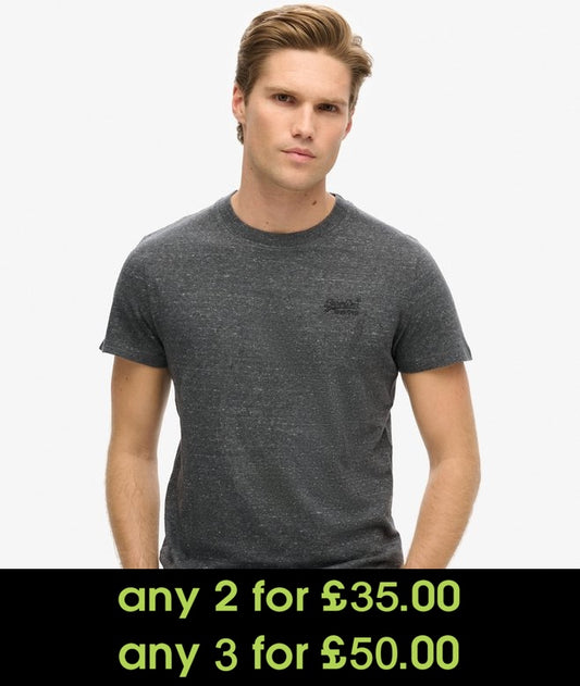 Superdry Essential Logo Embroidered T-Shirt Charcoal Heather*