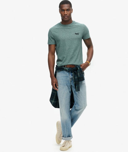 Superdry Essential Logo Embroidered T-Shirt Mid Pine Green Grit*