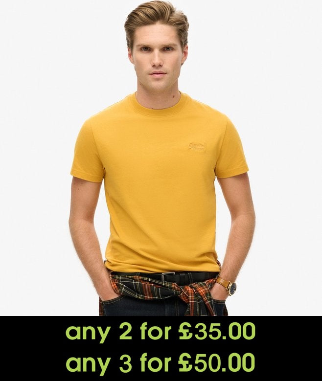 Superdry Essential Logo Embroidered T-Shirt Winter Gold*