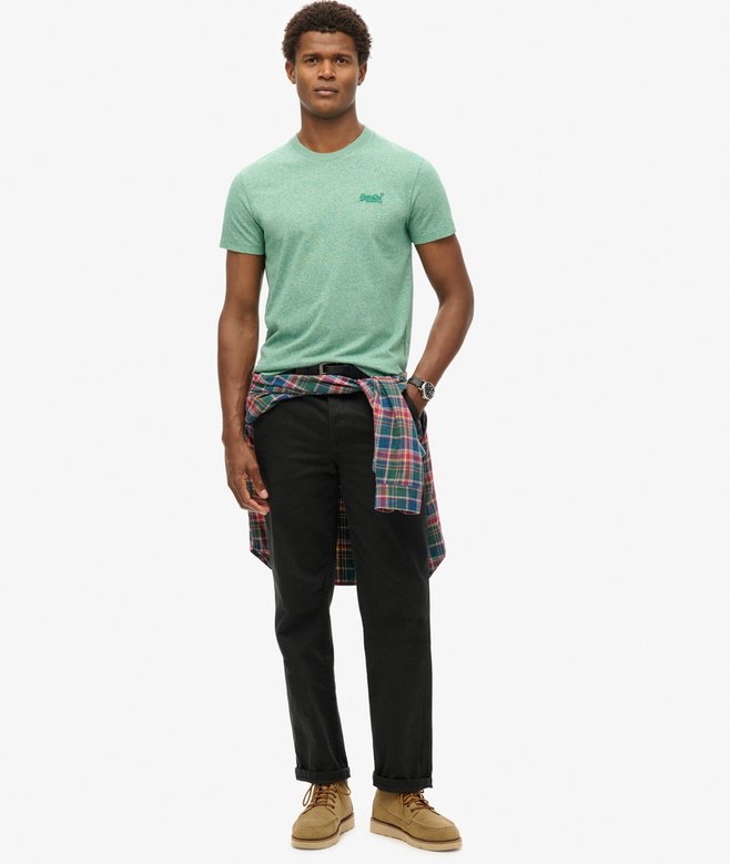 Superdry Essential Logo Embroidered T-Shirt Bright Green Grit