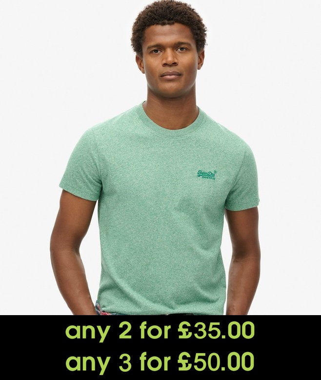 Superdry Essential Logo Embroidered T-Shirt Bright Green Grit