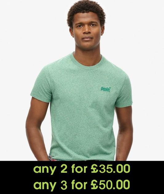 Superdry Essential Logo Embroidered T-Shirt Bright Green Grit