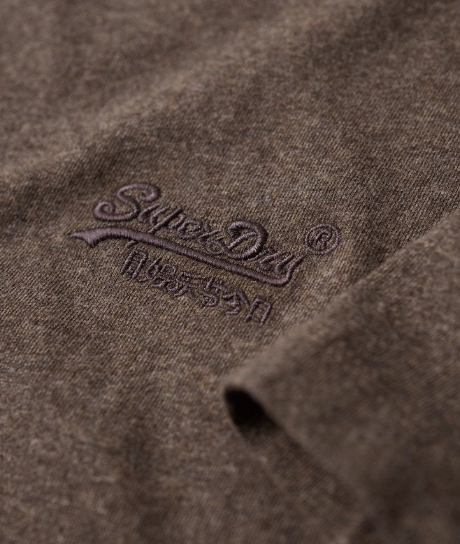 Superdry Essential Logo Embroidered T-Shirt Cocoa Brown Marl*