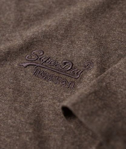 Superdry Essential Logo Embroidered T-Shirt Cocoa Brown Marl*