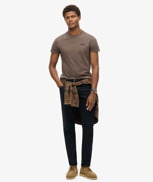 Superdry Essential Logo Embroidered T-Shirt Cocoa Brown Marl*