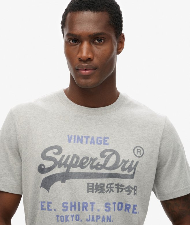 Superdry VL Heritage Relaxed T-Shirt College Grey Marl