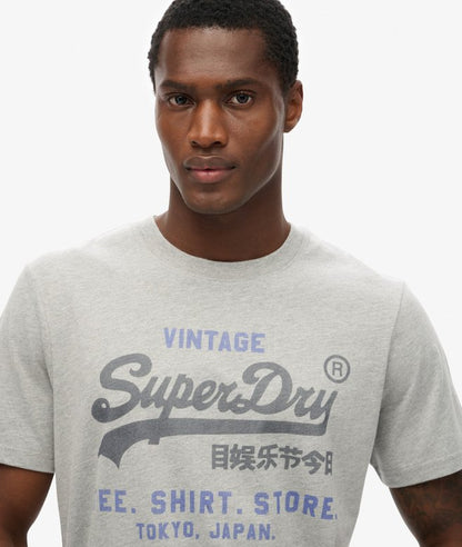 Superdry VL Heritage Relaxed T-Shirt College Grey Marl