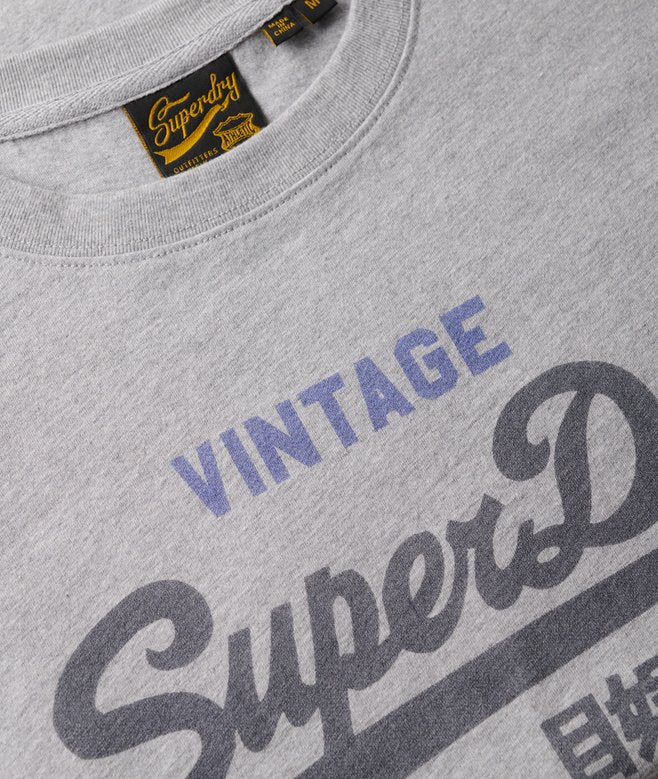 Superdry VL Heritage Relaxed T-Shirt College Grey Marl
