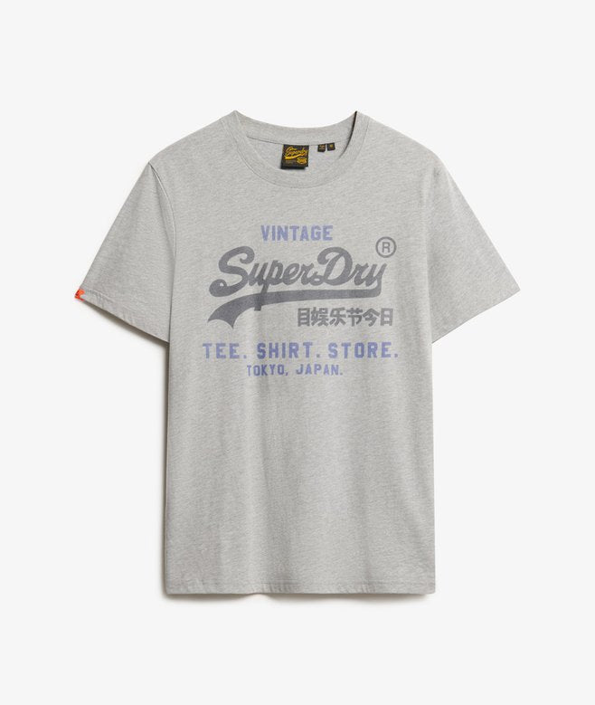 Superdry VL Heritage Relaxed T-Shirt College Grey Marl