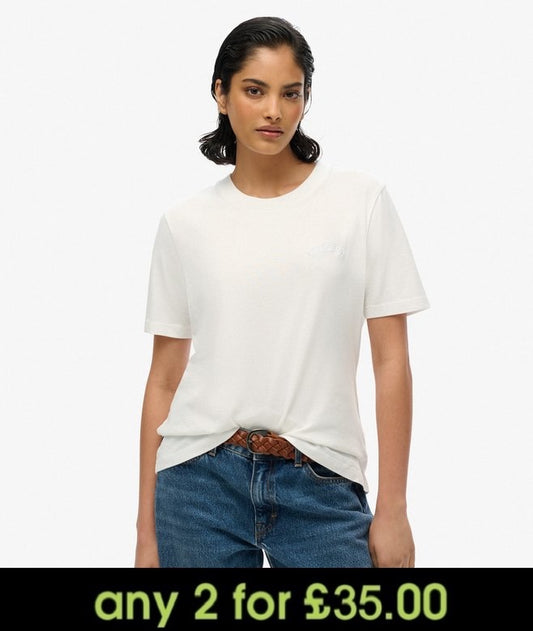 Superdry Essential Logo Embroidered T-Shirt Optic