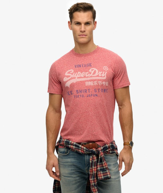 Superdry VL Classic Relaxed T-Shirt Mid Red Grit