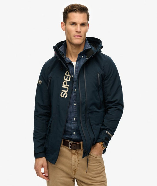 Superdry Hood Ultimate Embroidered Windbreaker Eclipse Navy