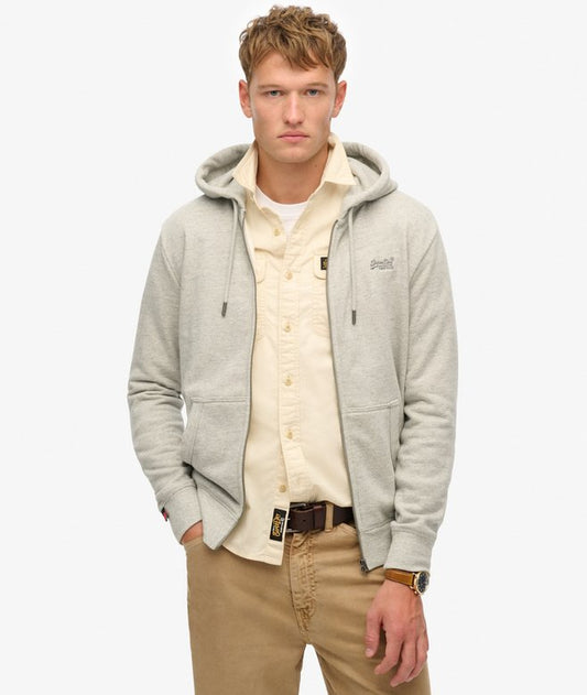 Superdry Essential Logo Zip Hoodie HB Varsity Grey Grindle