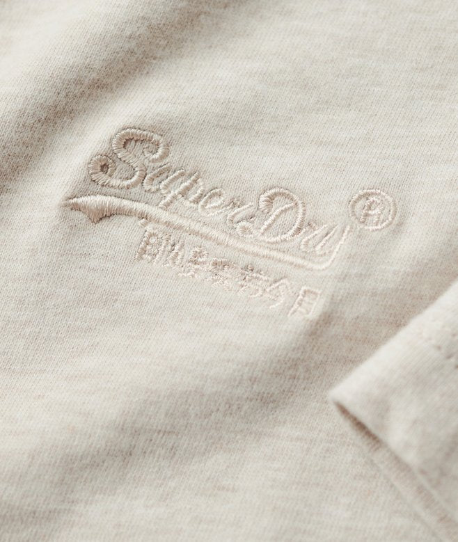 Superdry Essential Logo Embroidered T-Shirt Oat Cream Marl*
