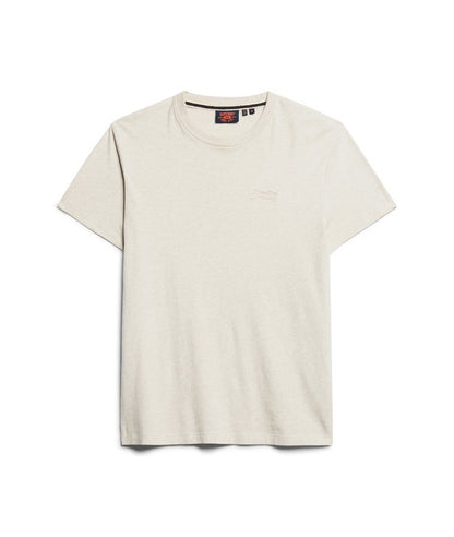 Superdry Essential Logo Embroidered T-Shirt Oat Cream Marl*