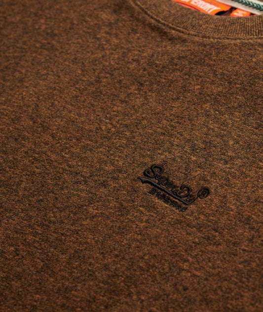Superdry Essential Logo Embroidered T-Shirt Bronzed Brown Grit*