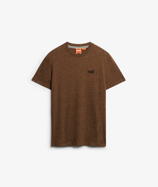 Superdry Essential Logo Embroidered T-Shirt Bronzed Brown Grit*