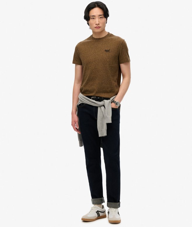 Superdry Essential Logo Embroidered T-Shirt Bronzed Brown Grit*