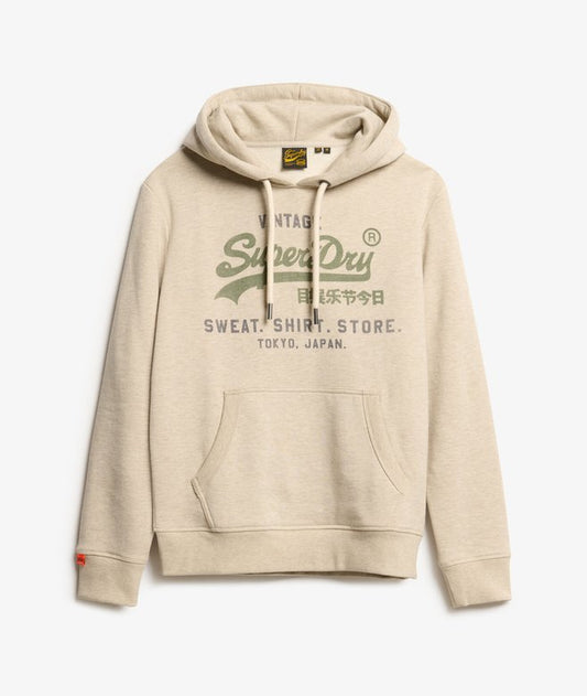 Superdry VL Heritage Relaxed Hood Pelican Beige Marl