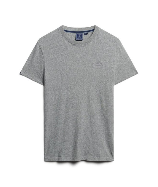 Superdry Essential Logo Embroidered T-Shirt Noos Grey Marl/Blue