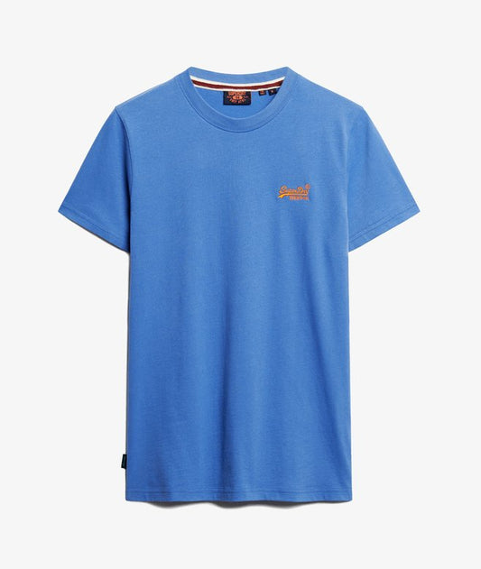 Superdry Essential Logo Embroidered T-Shirt Monaco Blue