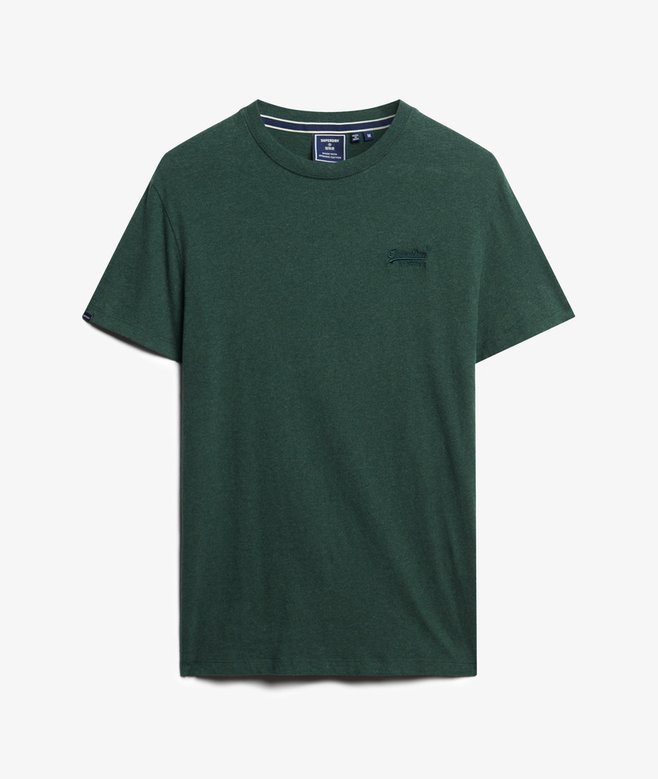 Superdry Essential Logo Embroidered T-Shirt Buck Green Marl*
