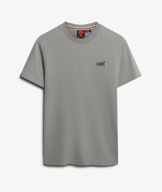 Superdry Essential Logo Embroidered T-Shirt Sleet Grey Marl