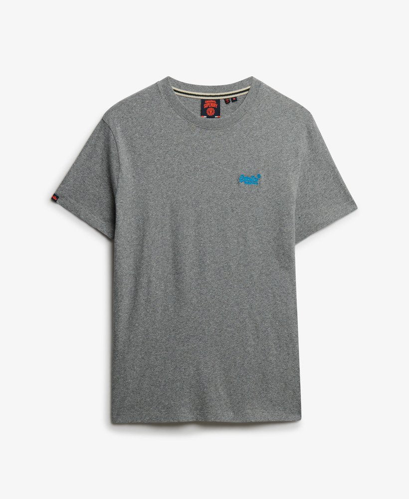 Superdry Essential Logo Embroidered T-Shirt Noos Grey Marl/Blue