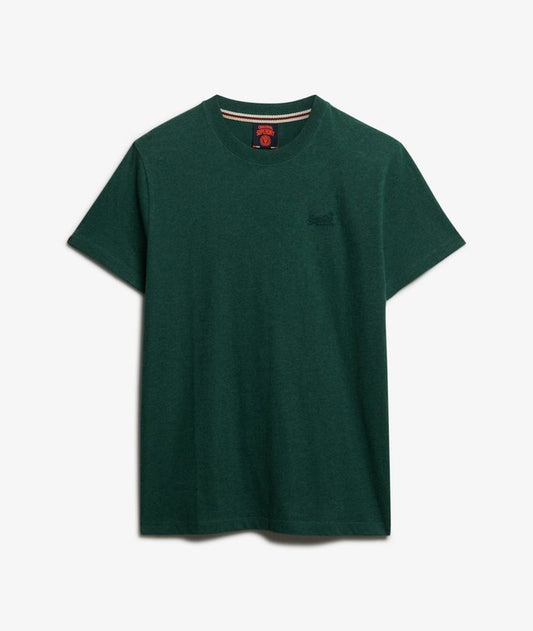 Superdry Essential Logo Embroidered T-Shirt Pitch Green Marl