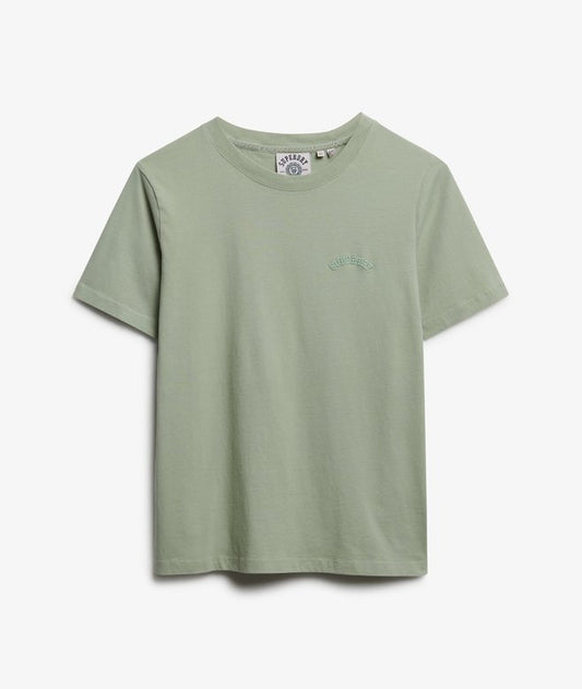 Superdry Ladies Essential Logo EMB T-Shirt Dusty Sage
