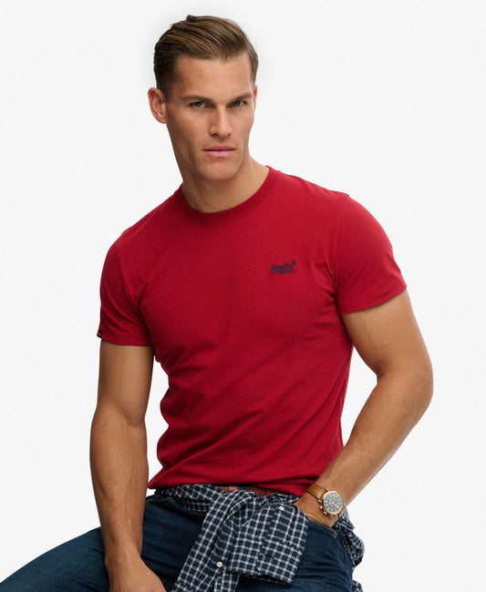 Superdry Essential Logo Embroidered T-Shirt Expedition Red*