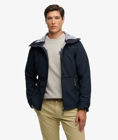 Superdry Hooded Softshell Trekker Jacket Eclipse Navy