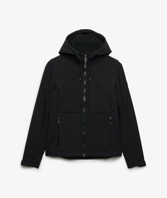 Superdry Ladies Hooded Classic Trekker Jacket Meteorite Black