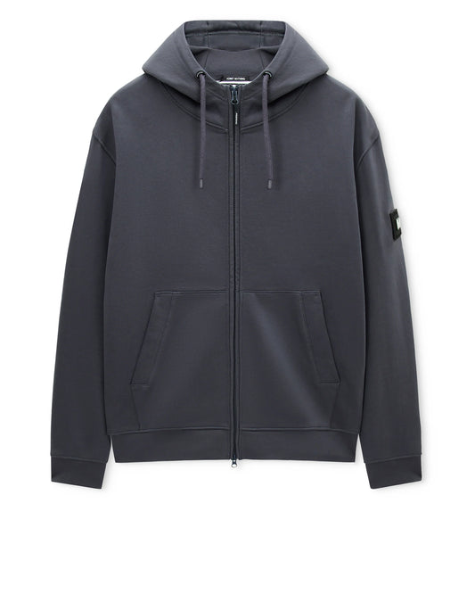 Weekend Offender Winton Zip Through Hoodie Ash Grey